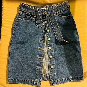 Forever 21 Contemporary Blue Jean Skirt